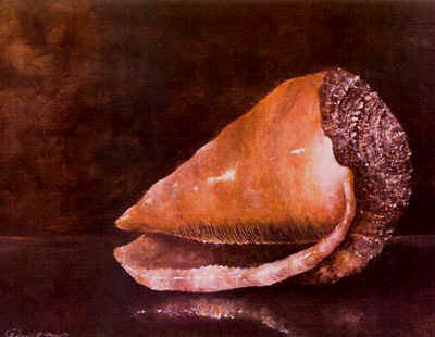 Oil Painting of a Conch Shell